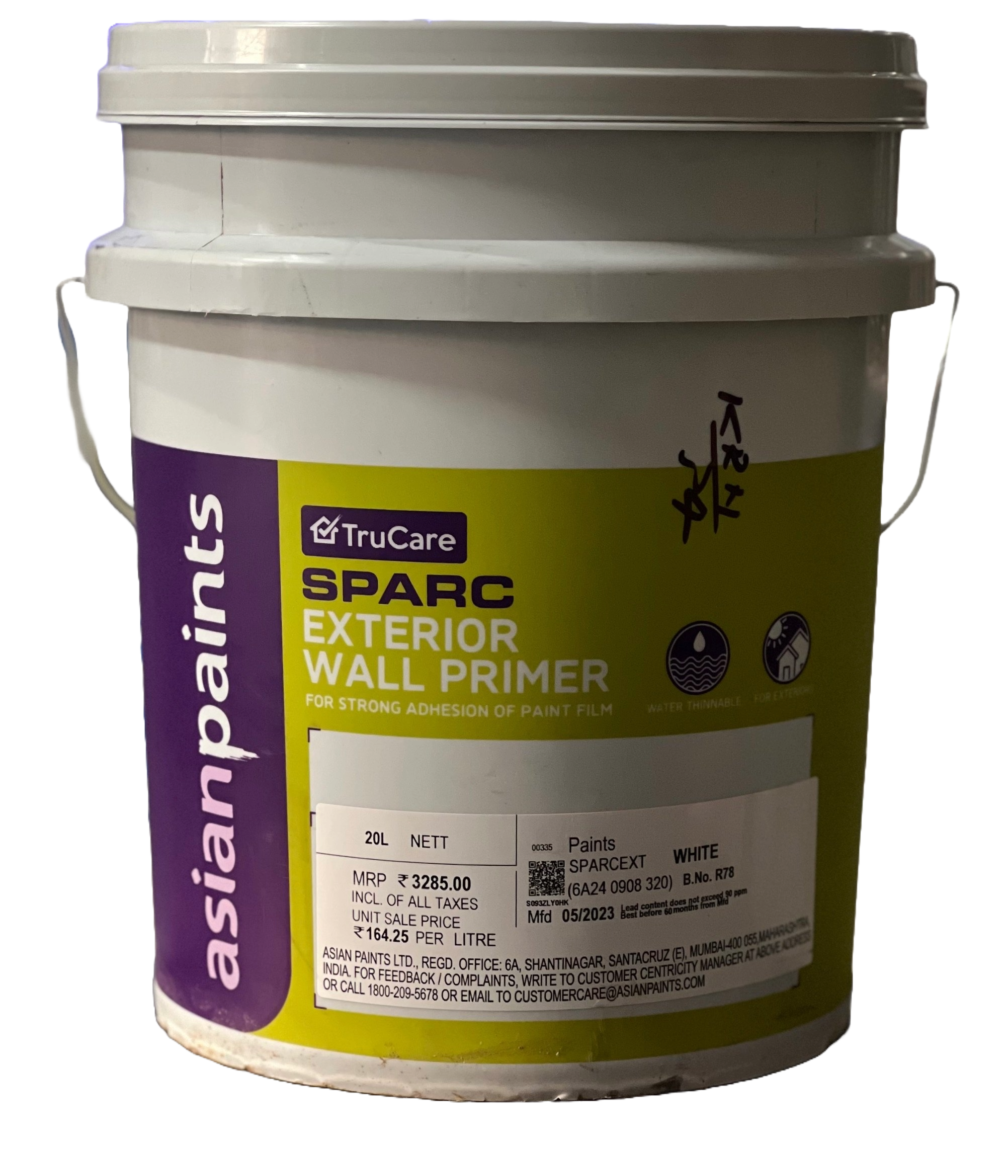 Asian Paint TruCare Sparc Exterior Wall Primer 20L